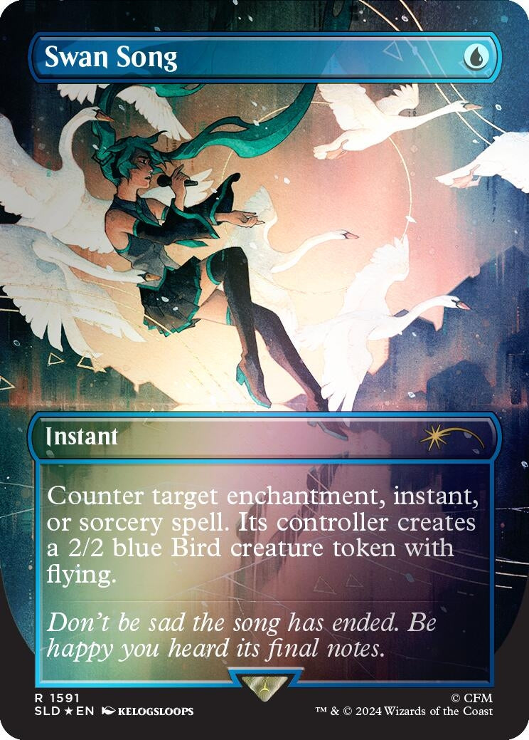 Image for Swan Song (1591) (Rainbow Foil) (1591) [Secret Lair Drop Series] - Magic: The Gathering