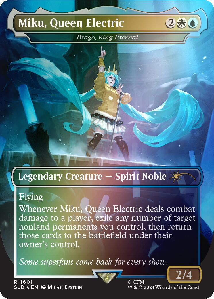 Image for Miku, Queen Electric - Brago, King Eternal (Rainbow Foil) (1601) [Secret Lair Drop Series] - Magic: The Gathering
