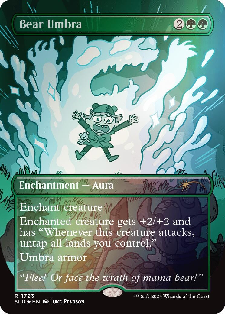 Image for Bear Umbra (Rainbow Foil) (1723) [Secret Lair Drop Series] - Magic: The Gathering