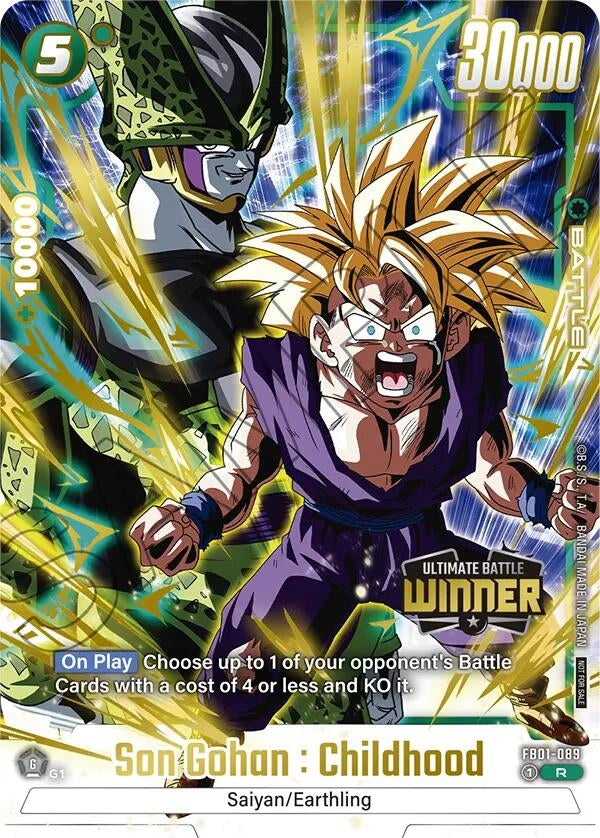 Image for Son Gohan : Childhood - FB01-089 (Ultimate Battle Winner) (FB01-089) [Tournament and Championship Promos] - Dragon Ball Super: Fusion World