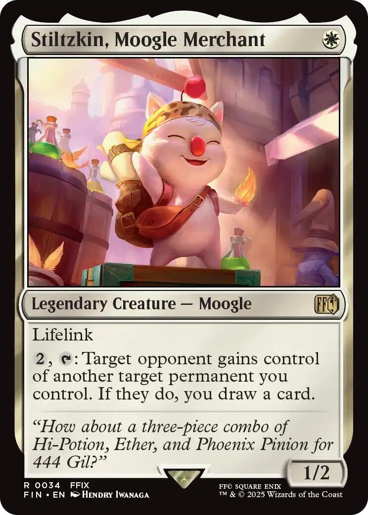 Image for Stiltzkin, Moogle Merchant (34) [FINAL FANTASY] - Magic: The Gathering