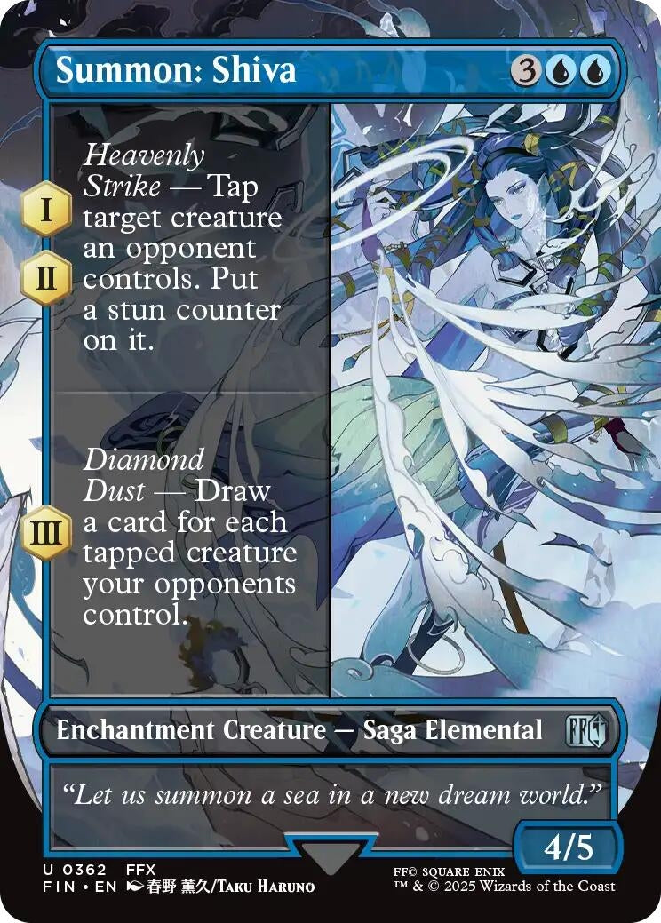 Image for Summon: Shiva (Borderless) (362) [FINAL FANTASY] - Magic: The Gathering