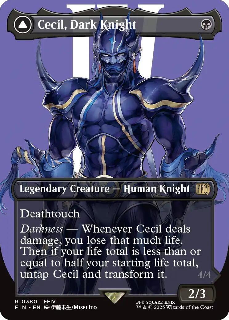 Image for Cecil, Dark Knight (Borderless) (380) [FINAL FANTASY] - Magic: The Gathering