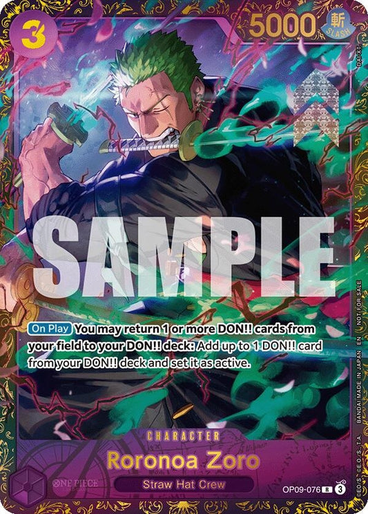 Image for Roronoa Zoro (Championship 25-26 Regionals Season 1) (OP09-076) (OP-PR) - One Piece Card Game