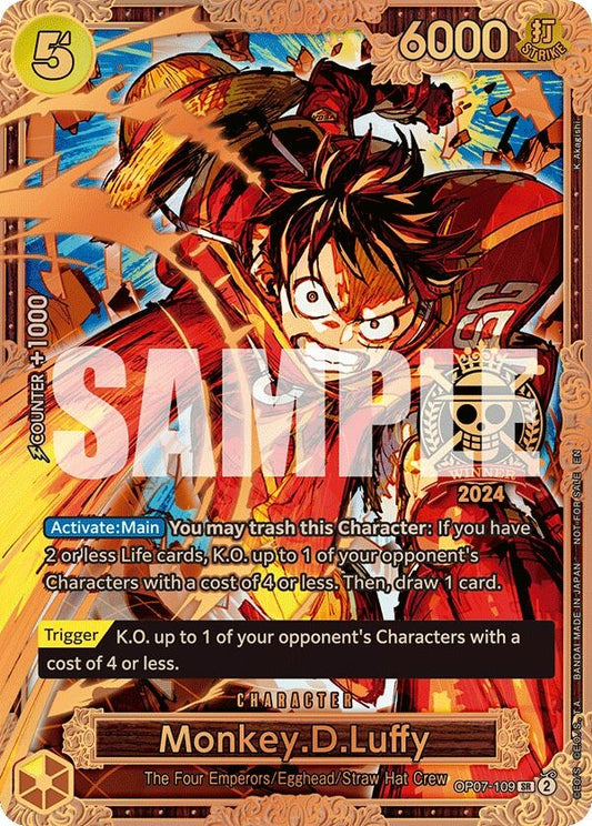Image for Monkey.D.Luffy (Championship 2024 World Final 3rd Place) (OP07-109) (OP-PR) - One Piece Card Game