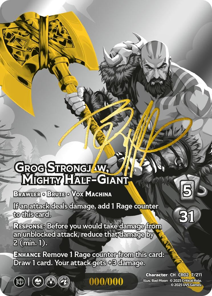Image for Grog Strongjaw, Mighty Half-Giant (Serial Numbered) (7/211) [Critical Role: Heroes of Exandria]