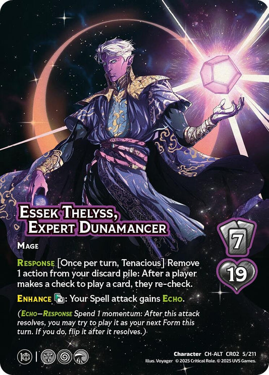 Image for Essek Thelyss, Expert Dunamancer (Alternate Art) (5/211) [Critical Role: Heroes of Exandria]