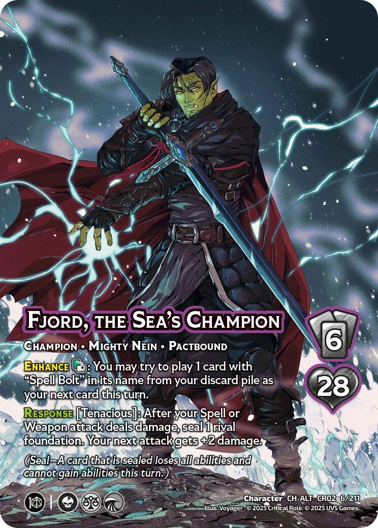 Image for Fjord, the Sea's Champion (Alternate Art) (6/211) [Critical Role: Heroes of Exandria]