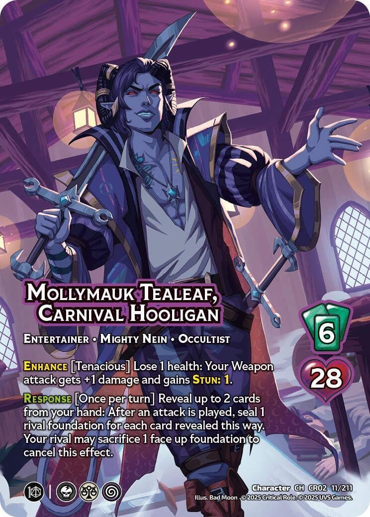 Image for Mollymauk Tealeaf, Carnival Hooligan (11/211) [Critical Role: Heroes of Exandria]