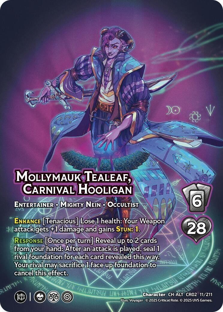 Image for Mollymauk Tealeaf, Carnival Hooligan (Alternate Art) (11/211) [Critical Role: Heroes of Exandria]
