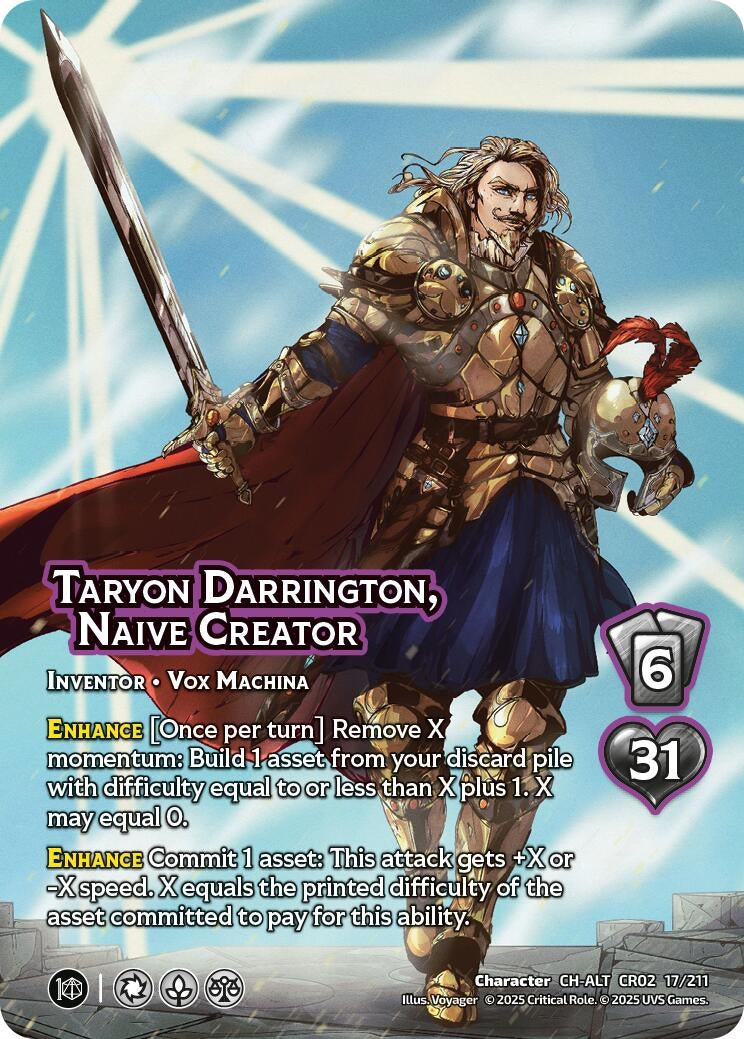 Image for Taryon Darrington, Naive Creator (Alternate Art) (17/211) [Critical Role: Heroes of Exandria]