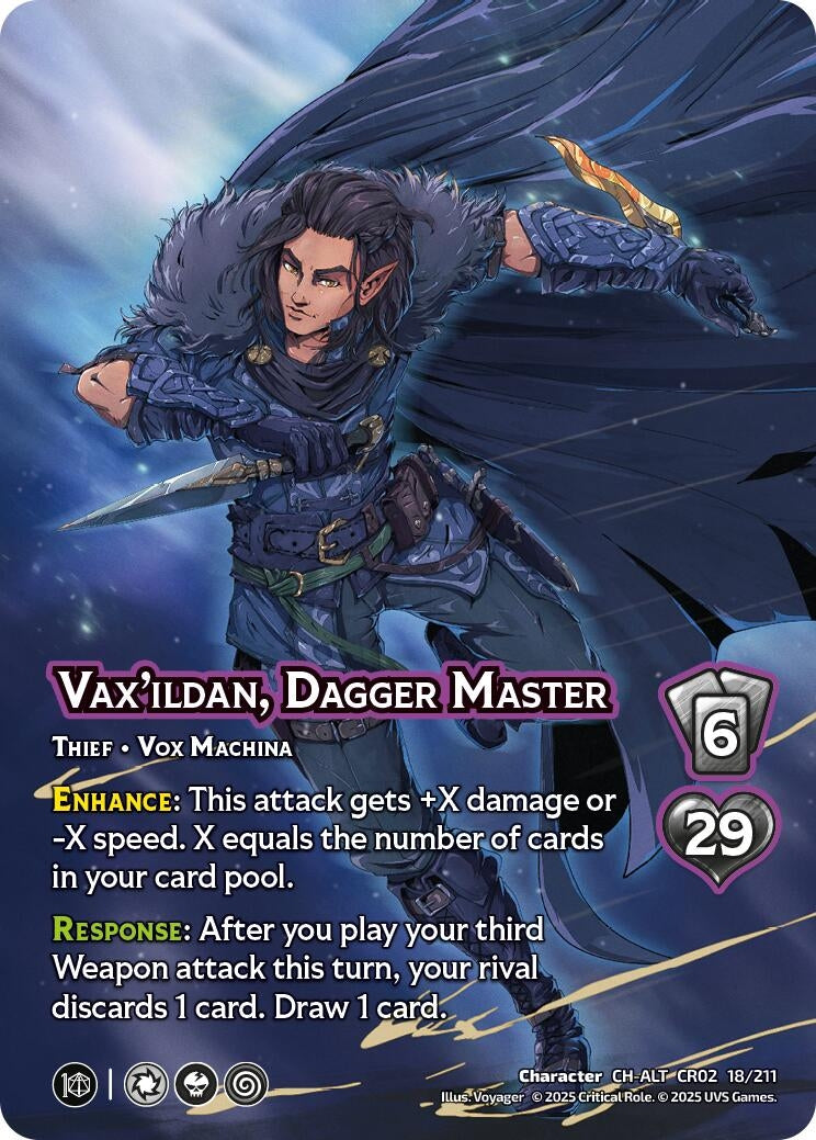 Image for Vax'ildan, Dagger Master (Alternate Art) (18/211) [Critical Role: Heroes of Exandria]
