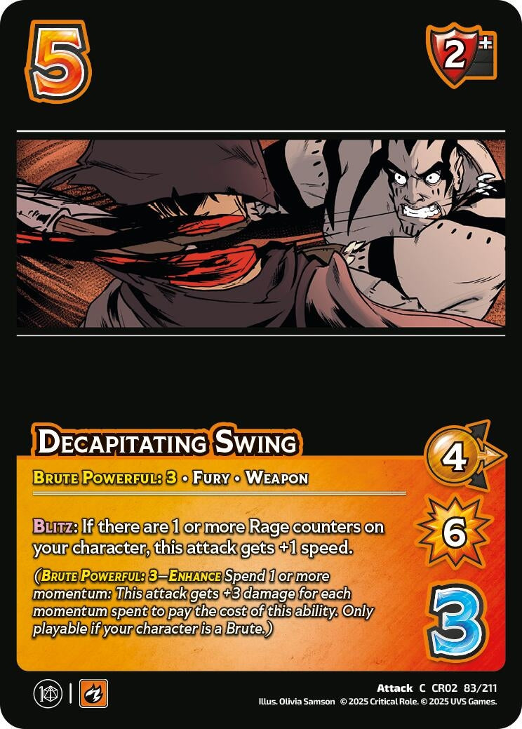 Image for Decapitating Swing (83/211) [Critical Role: Heroes of Exandria]