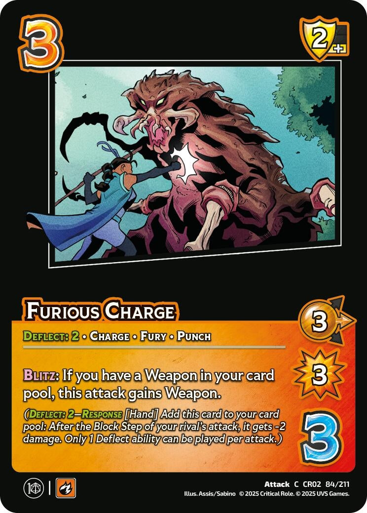 Image for Furious Charge (84/211) [Critical Role: Heroes of Exandria]