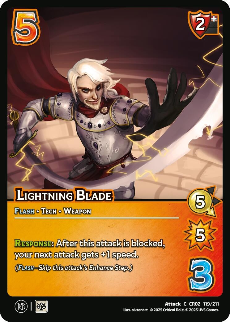 Image for Lightning Blade (119/211) [Critical Role: Heroes of Exandria]