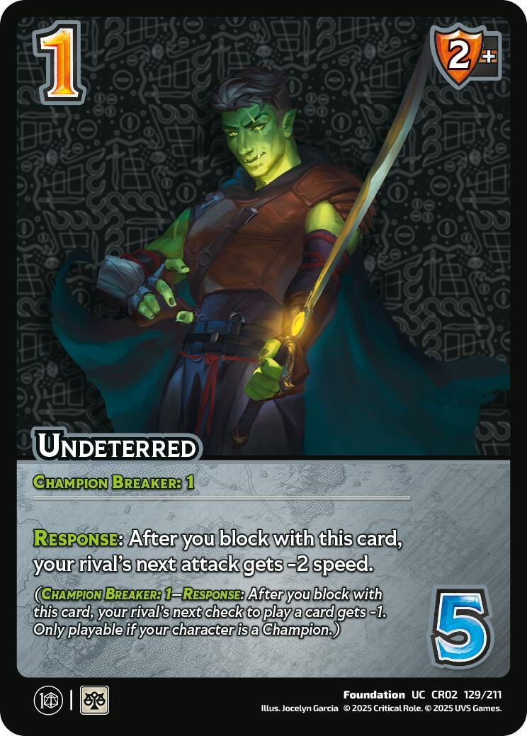Image for Undeterred (129/211) [Critical Role: Heroes of Exandria]