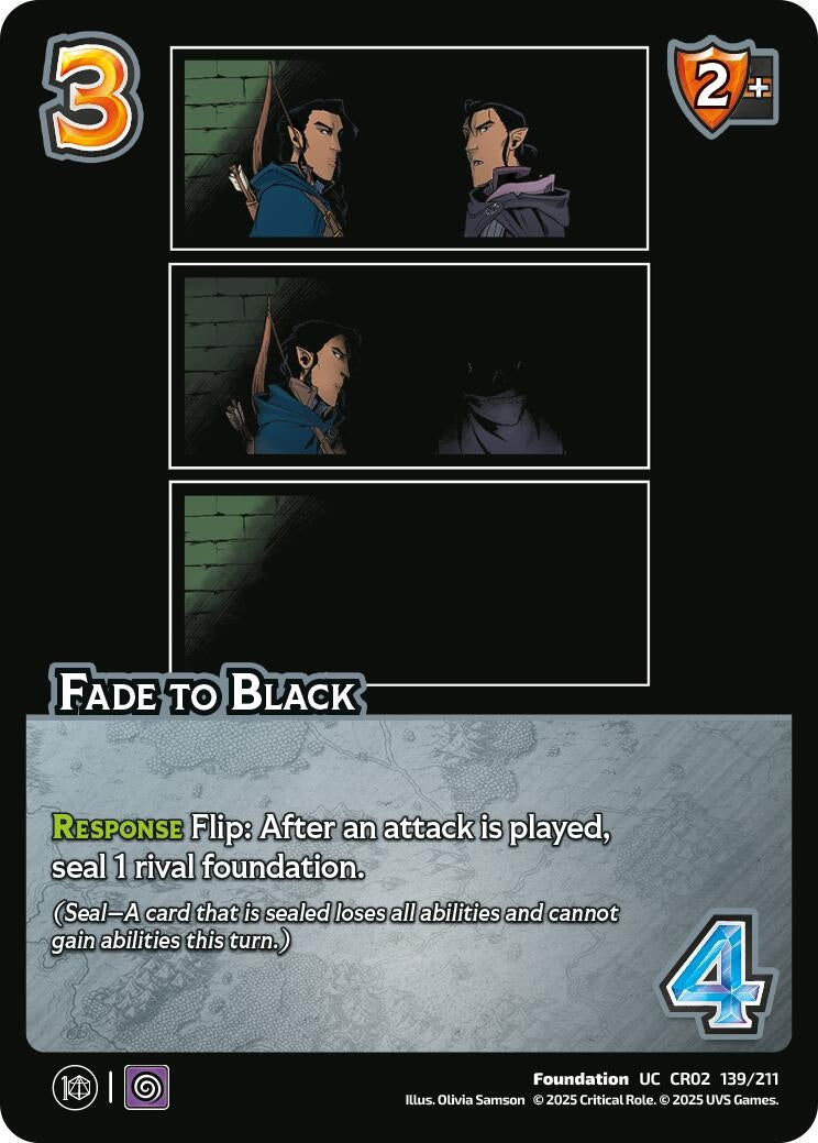 Image for Fade to Black (139/211) [Critical Role: Heroes of Exandria]