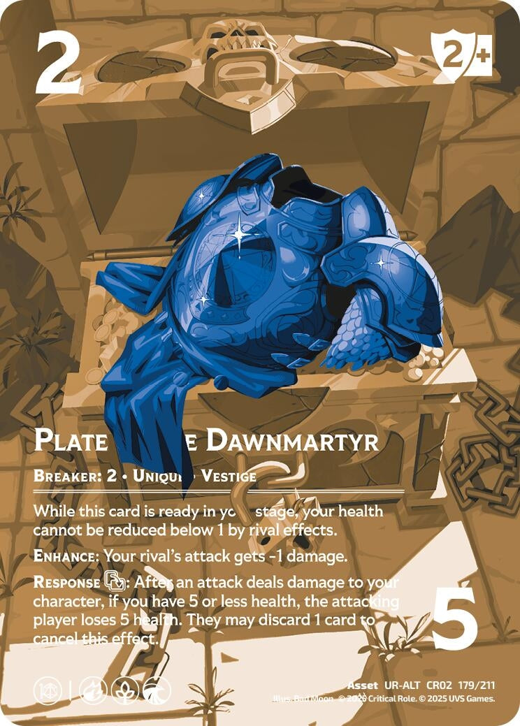 Image for Plate of the Dawnmartyr (Alternate Art) (179/211) [Critical Role: Heroes of Exandria]
