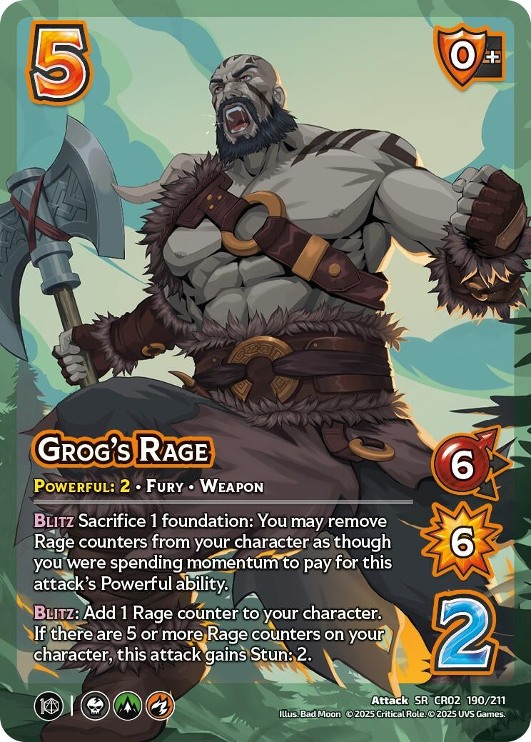 Image for Grog's Rage (190/211) [Critical Role: Heroes of Exandria]