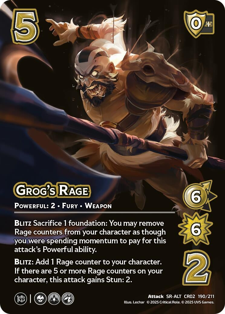 Image for Grog's Rage (Alternate Art) (190/211) [Critical Role: Heroes of Exandria]