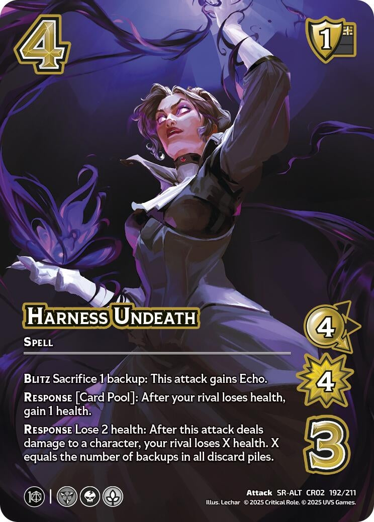 Image for Harness Undeath (Alternate Art) (192/211) [Critical Role: Heroes of Exandria]