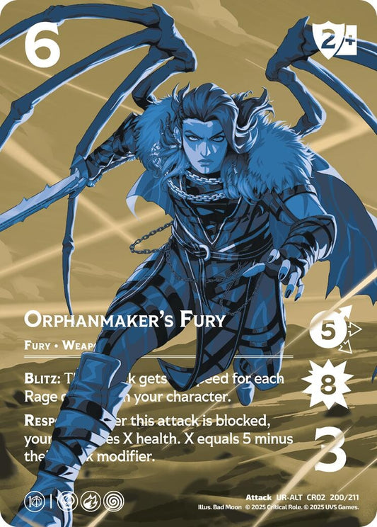 Image for Orphanmaker's Fury (Alternate Art) (200/211) [Critical Role: Heroes of Exandria]