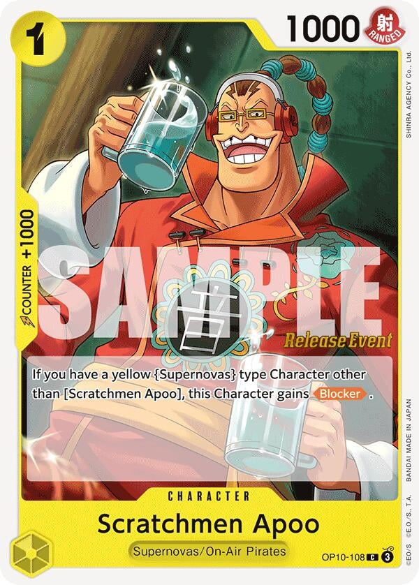 Image for Scratchmen Apoo (OP10-108) (OP10 RE) - One Piece Card Game