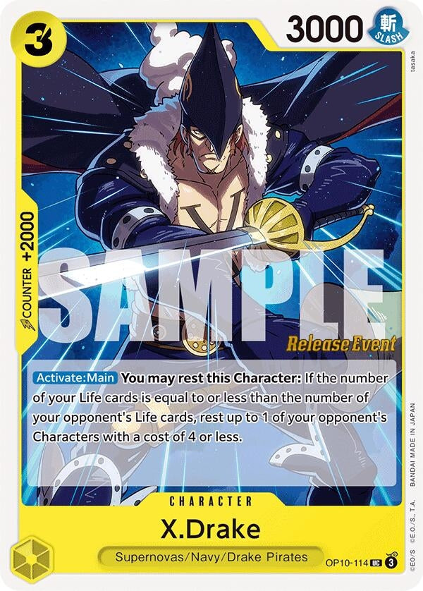 Image for X.Drake (OP10-114) (OP10 RE) - One Piece Card Game