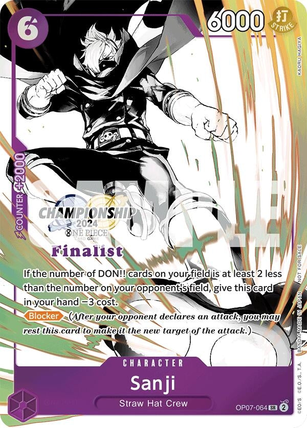 Image for Sanji (Championship 2024 Finalist Card Set Vol. 2) (OP07-064) [OP-PR]