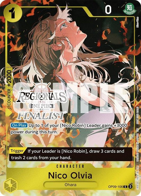 Image for Nico Olvia (Offline Regional Finalist Card Set 2025 Vol.1) (OP09-106) (OP-PR) - One Piece Card Game