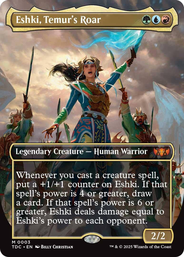 Image for Eshki, Temur's Roar (Borderless) (3) [Commander: Tarkir: Dragonstorm] - Magic: The Gathering