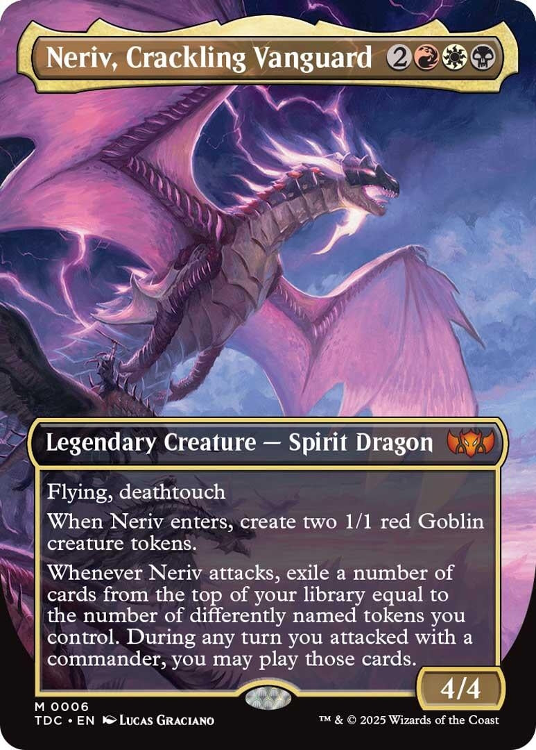 Image for Neriv, Crackling Vanguard (Borderless) (6) [Commander: Tarkir: Dragonstorm] - Magic: The Gathering