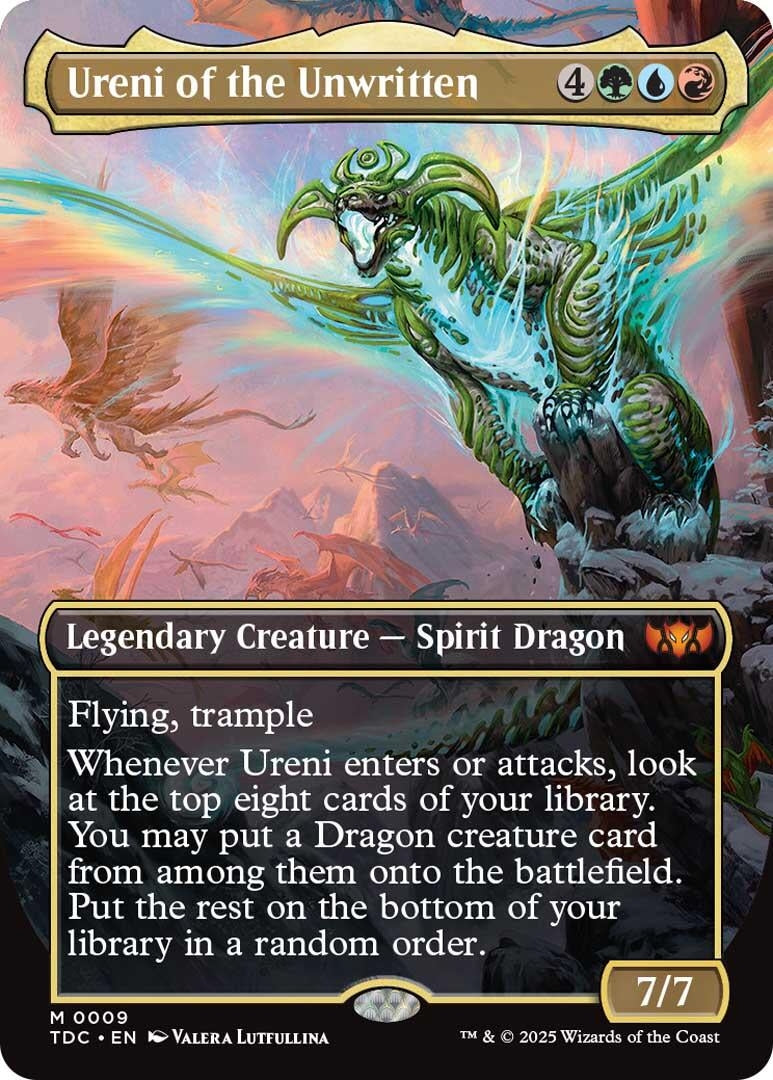 Image for Ureni of the Unwritten (Borderless) (9) [Commander: Tarkir: Dragonstorm] - Magic: The Gathering