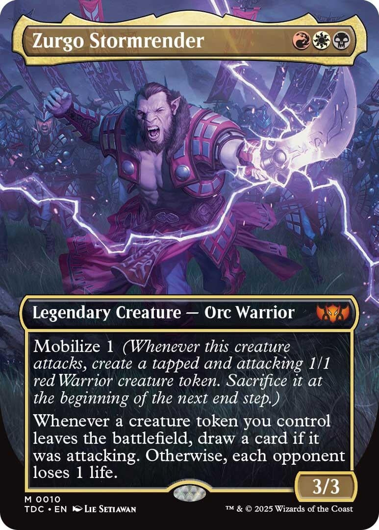 Image for Zurgo Stormrender (Borderless) (10) [Commander: Tarkir: Dragonstorm] - Magic: The Gathering