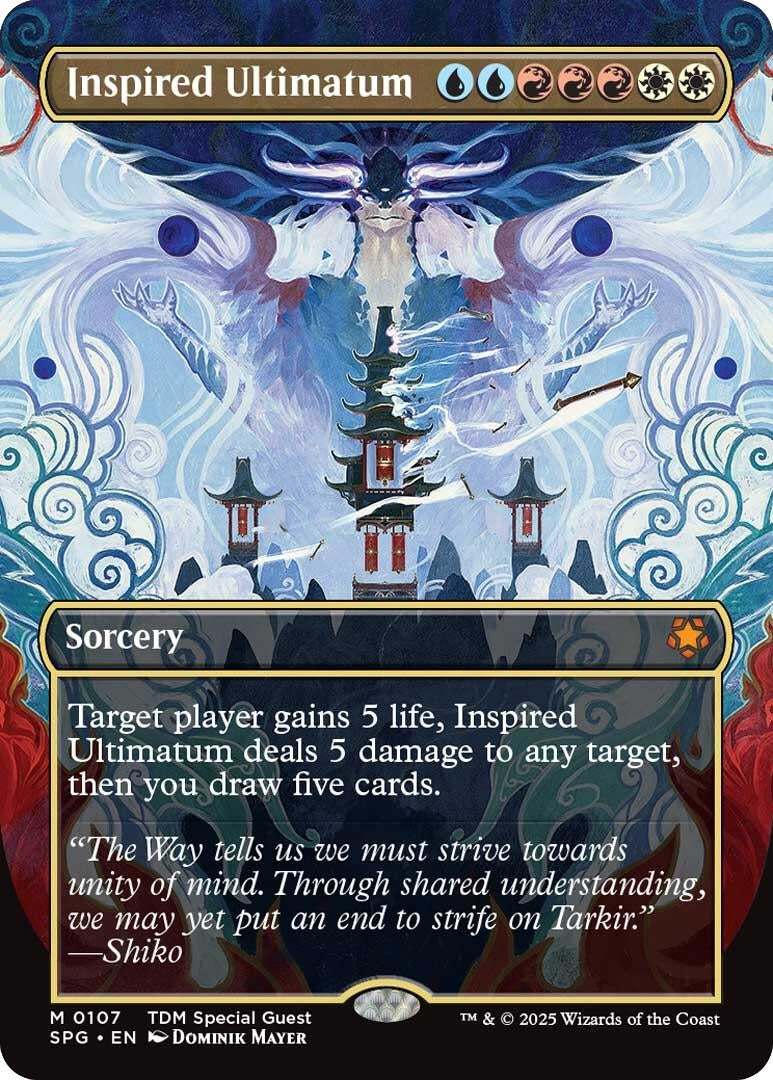 Image for Inspired Ultimatum (Borderless) (107) - Magic: The Gathering