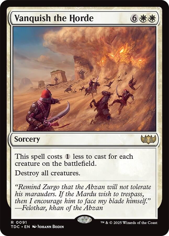 Image for Vanquish the Horde (91) [Commander: Tarkir: Dragonstorm] - Magic: The Gathering