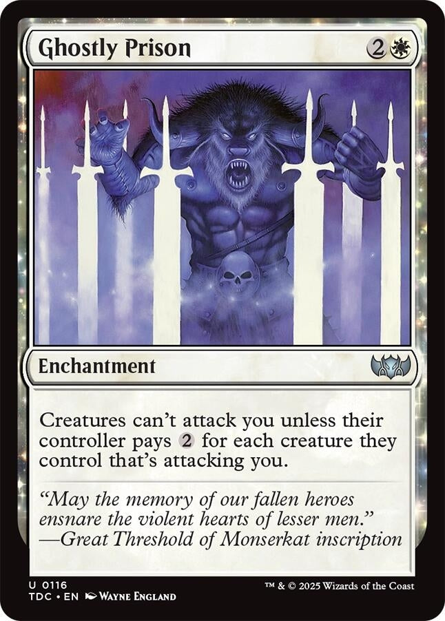 Image for Ghostly Prison (116) [Commander: Tarkir: Dragonstorm] - Magic: The Gathering