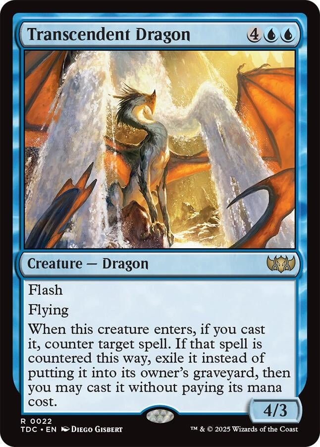 Image for Transcendent Dragon (22) [Commander: Tarkir: Dragonstorm] - Magic: The Gathering
