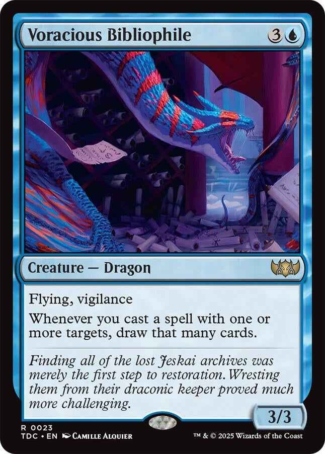 Image for Voracious Bibliophile (23) [Commander: Tarkir: Dragonstorm] - Magic: The Gathering