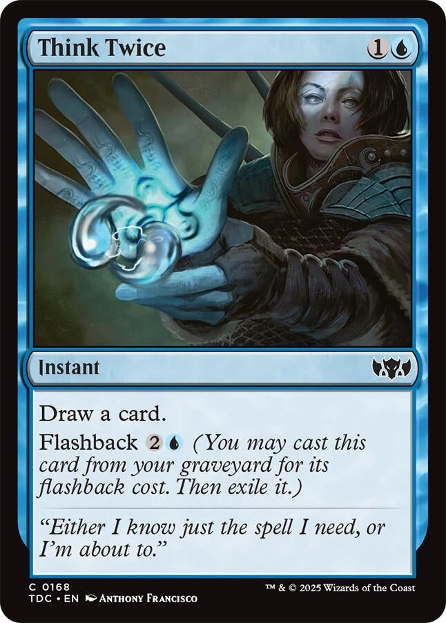 Image for Think Twice (168) [Commander: Tarkir: Dragonstorm] - Magic: The Gathering