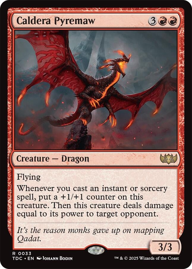 Image for Caldera Pyremaw (33) [Commander: Tarkir: Dragonstorm] - Magic: The Gathering