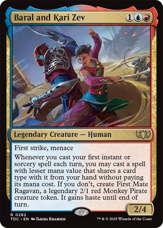 Image for Baral and Kari Zev (282) [Commander: Tarkir: Dragonstorm] - Magic: The Gathering