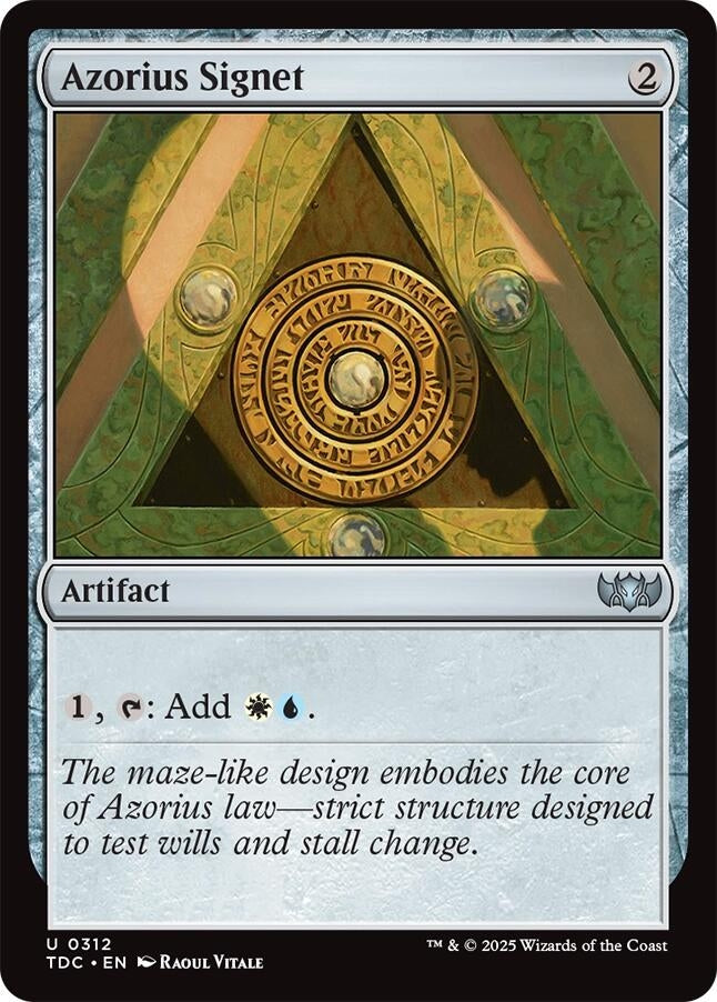 Image for Azorius Signet (312) [Commander: Tarkir: Dragonstorm] - Magic: The Gathering