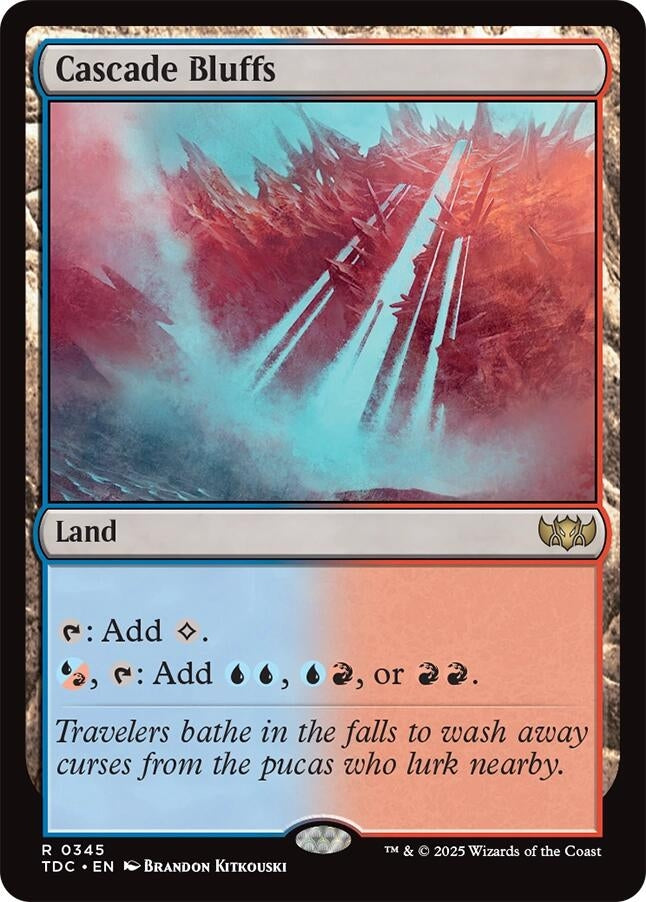 Image for Cascade Bluffs (345) [Commander: Tarkir: Dragonstorm] - Magic: The Gathering