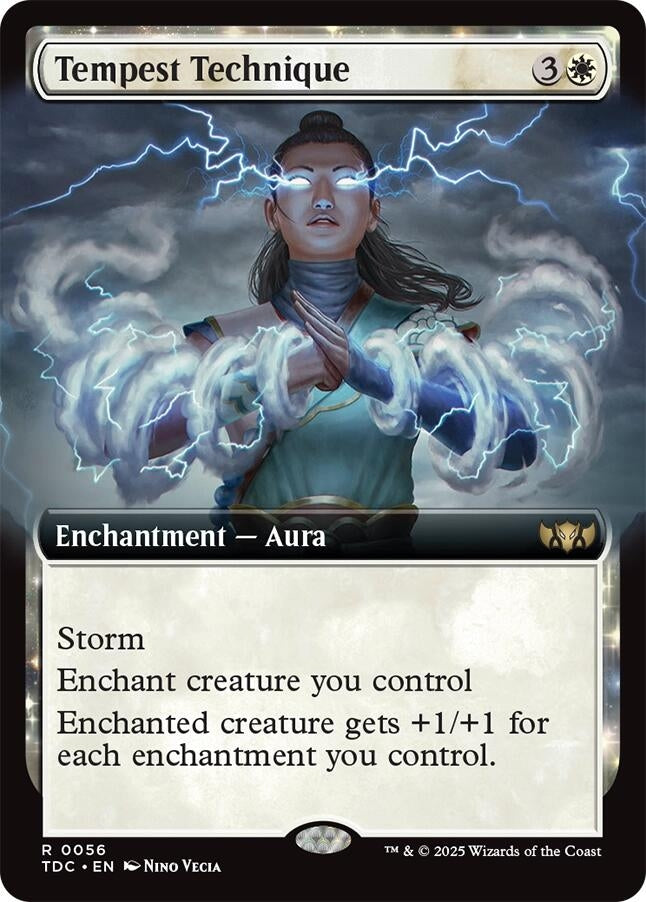 Image for Tempest Technique (Extended Art) (56) [Commander: Tarkir: Dragonstorm] - Magic: The Gathering