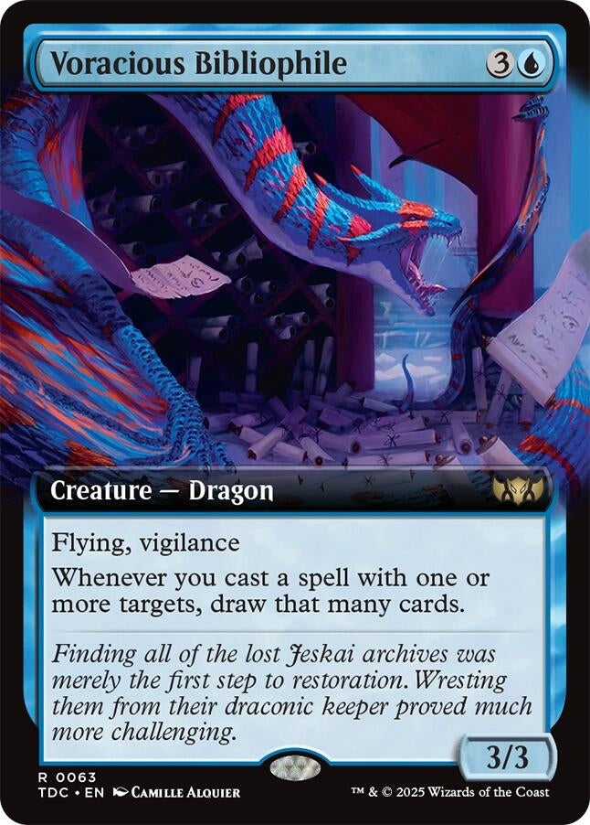 Image for Voracious Bibliophile (Extended Art) (63) [Commander: Tarkir: Dragonstorm] - Magic: The Gathering