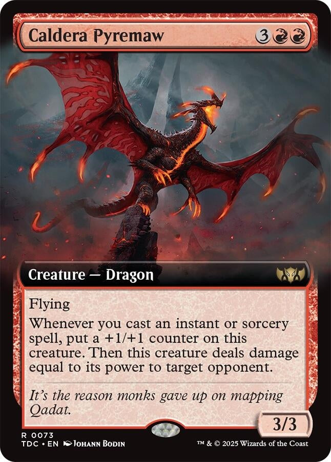 Image for Caldera Pyremaw (Extended Art) (73) [Commander: Tarkir: Dragonstorm] - Magic: The Gathering