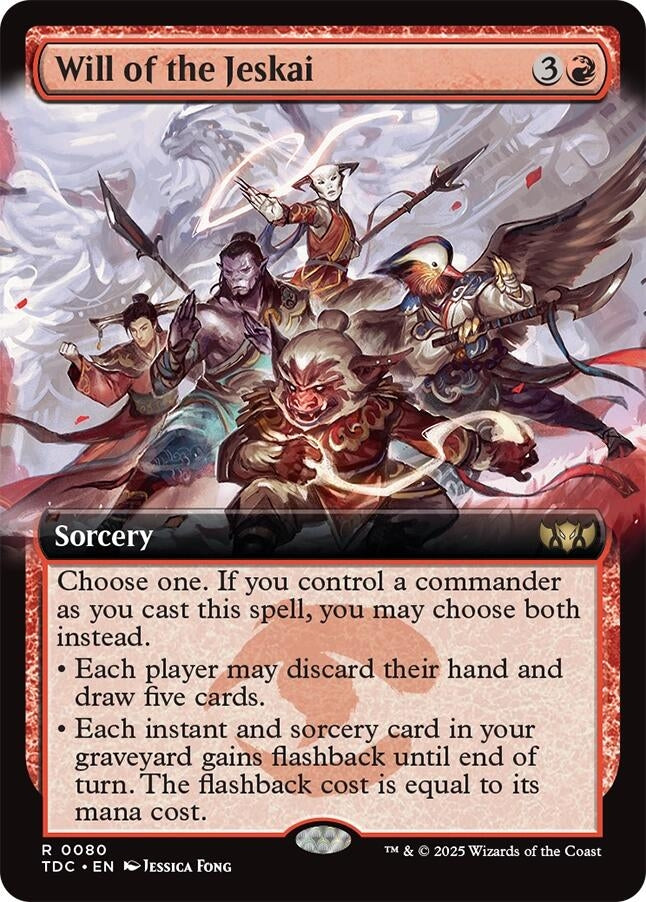 Image for Will of the Jeskai (Extended Art) (80) [Commander: Tarkir: Dragonstorm] - Magic: The Gathering