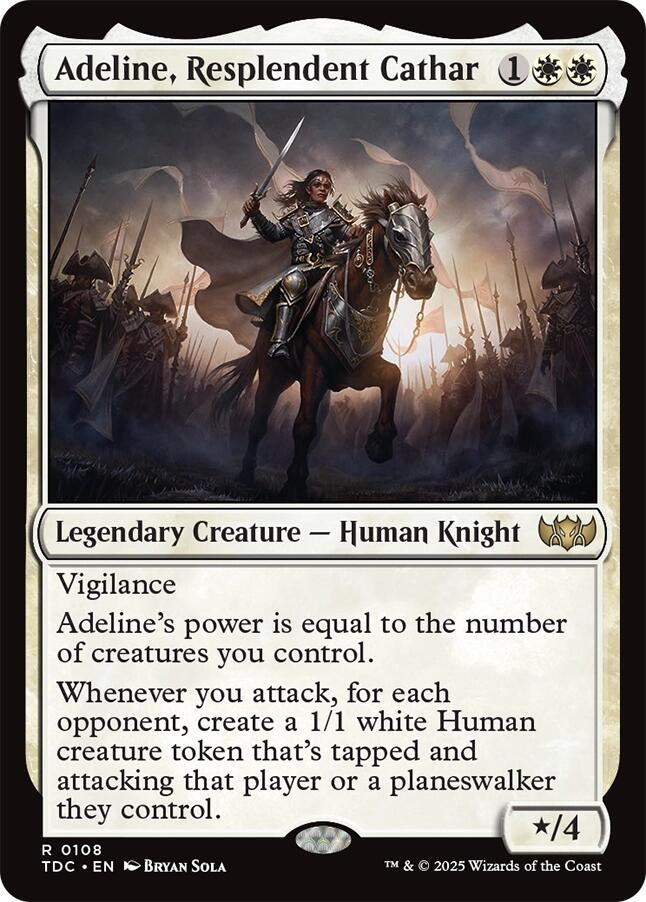 Adeline, Resplendent Cathar (108) (Commander: Tarkir: Dragonstorm)