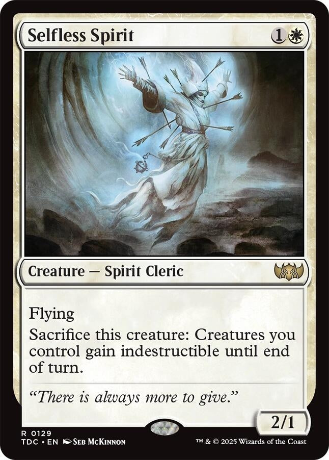 Image for Selfless Spirit (129) [Commander: Tarkir: Dragonstorm] - Magic: The Gathering